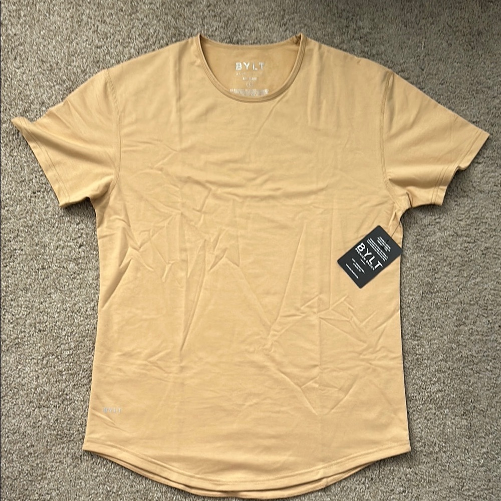 Men's Tan Bylt drop cut T-Shirt